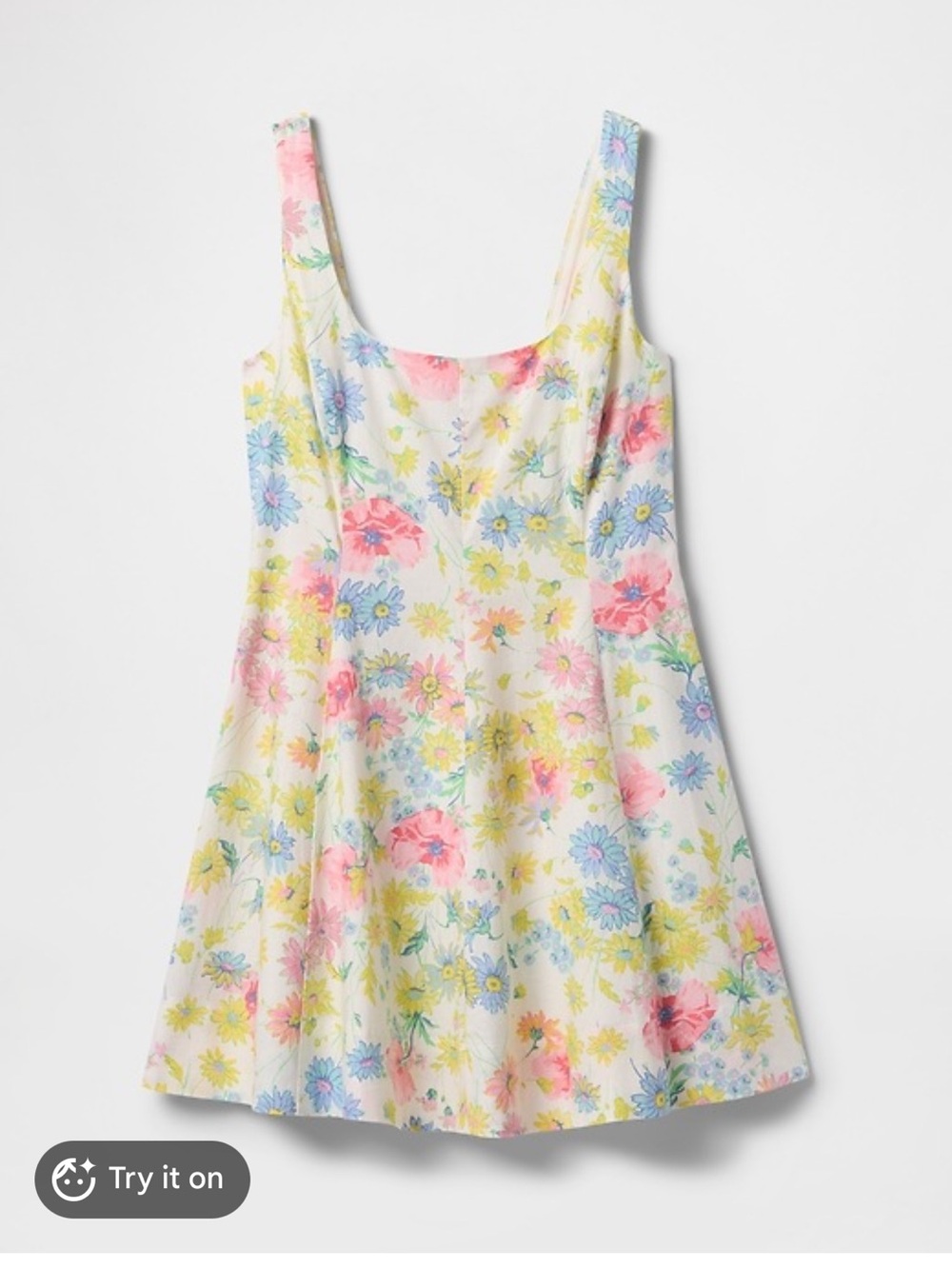 Gap Floral Sundress with Pink, Blue & Yellow Flowers